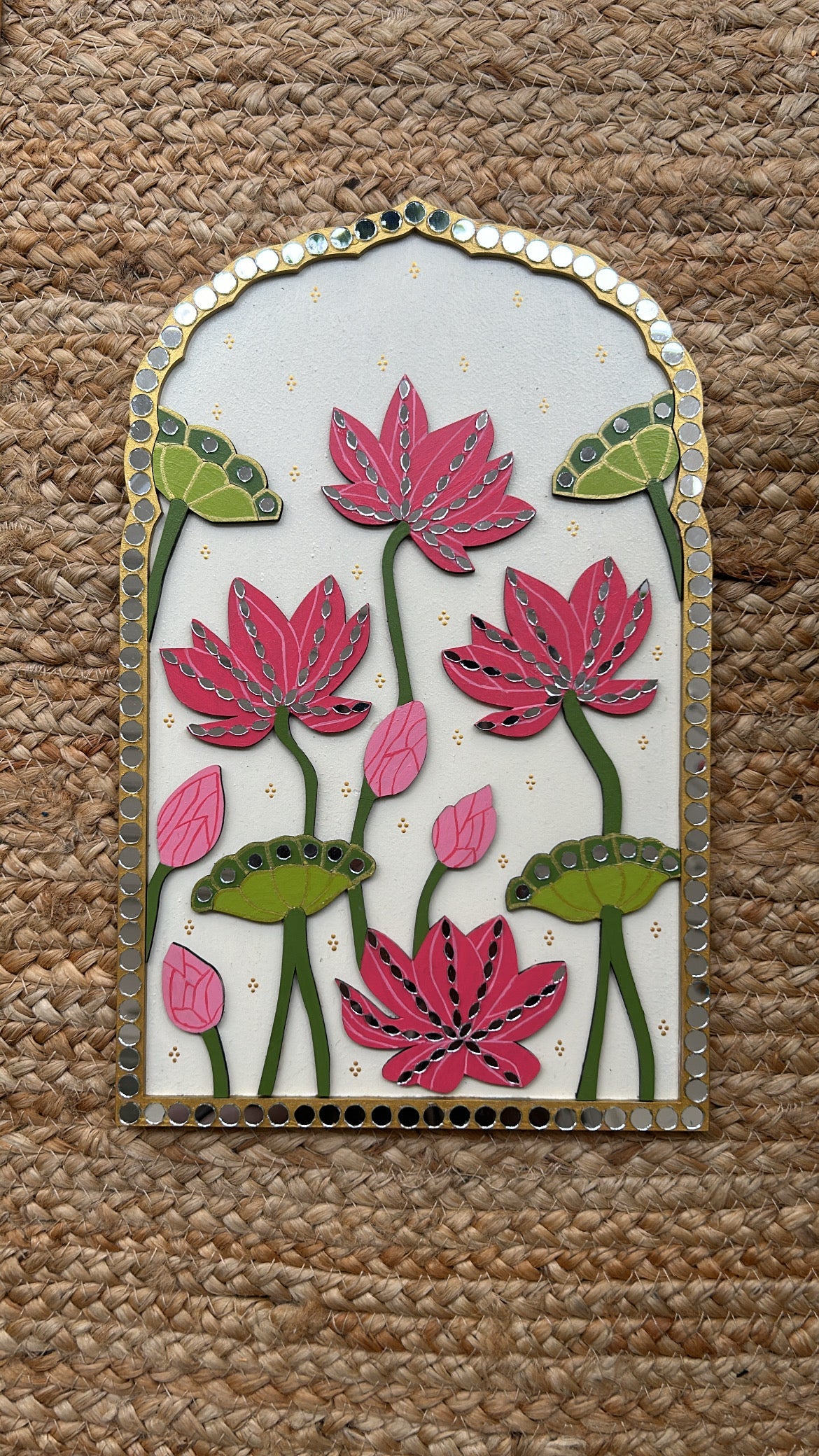 Lotus in Bloom -Handcrafted Wall Decor