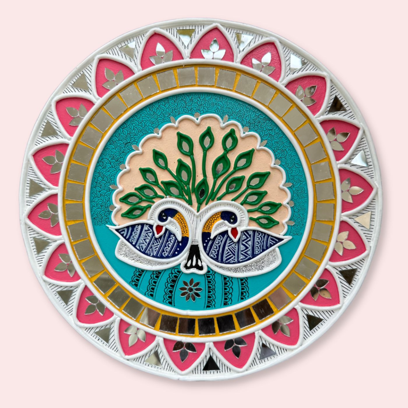Peacock Lippan Art Wall Plate