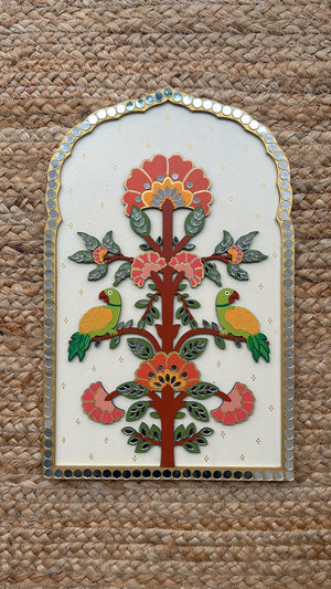 Parrots of Paradise -Handcrafted Wall Decor