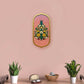 Hand-Painted Floral Motif MDF Wood Wall Decor