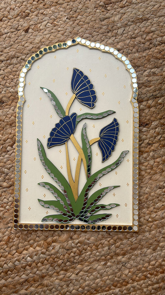 Blue Blossom Radiance - Handcrafted Wall Decor