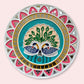 Peacock Lippan Art Wall Plate