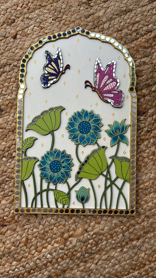 Butterfly Bliss: Floral Garden Handcrafted Wall Decor