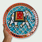 Royal Elephant Lippan Art Wall Plate