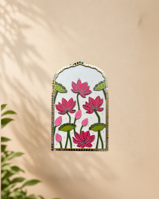 Lotus in Bloom -Handcrafted Wall Decor